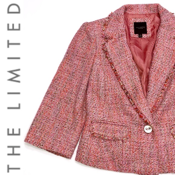The Limited Jackets & Blazers - The Limited Pink Tweed Blazer